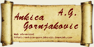Ankica Gornjaković vizit kartica